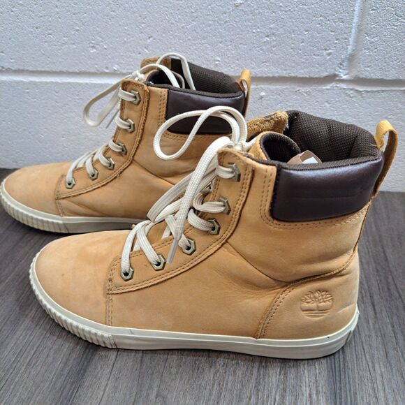 Timberland Skyla Bay Boot In Women's Size 7.5 Tan And Brown Casual Lace Up Boots - Picture 2 of 7